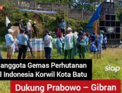 5500 anggota Gemas Perhutanan Sosial Indonesia Korwil Kota Batu dukung Prabowo – Gibran